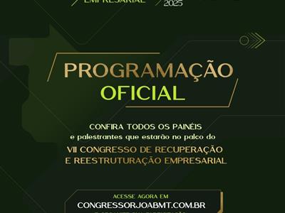 Foto da Notícia: Recuperação empresarial e agronegócio: debate nacional chega à 7ª edição em Cuiabá