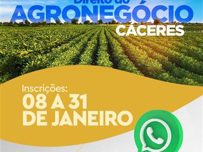 Foto da Notícia: OAB-MT oferece especialização em Direto do Agronegócio em Cáceres