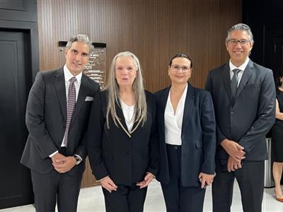 Notícia destaque: OAB-MT participa de homenagem à desembargadora Maria Erotides Kneip por sua destacada atuação no enfrentamento à violência contra a mulher 